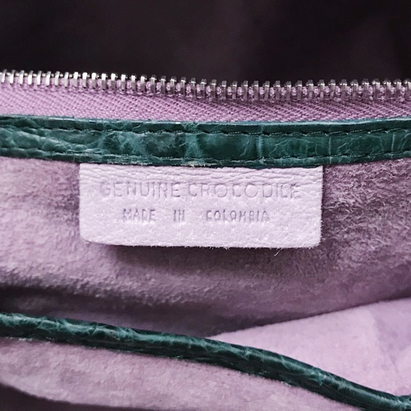 Nancy Gonzalez Green Crocodile Exotic Skin Shoulder Carryall Tote Duffle Bag - Picture 9 of 9